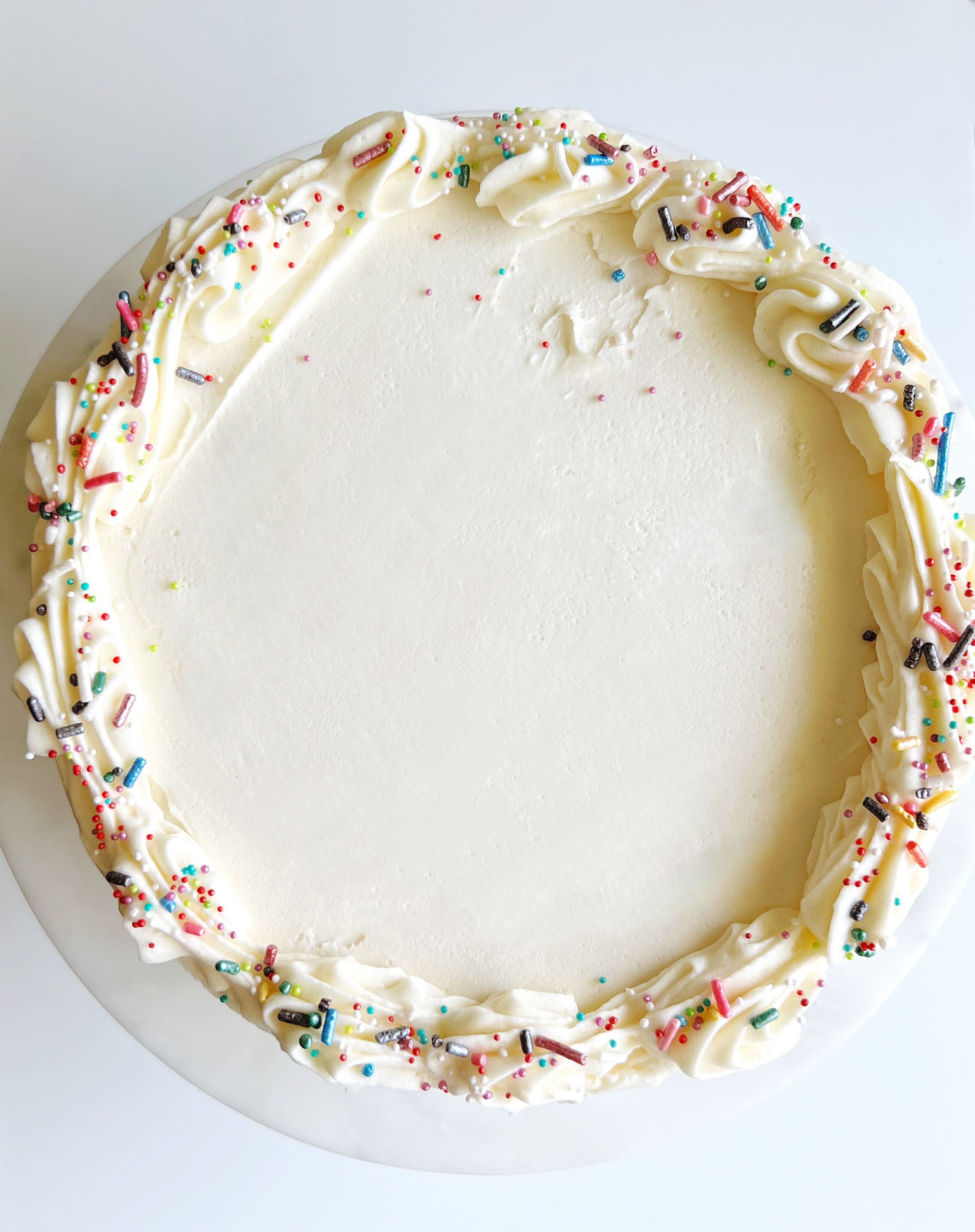 white confetti cake