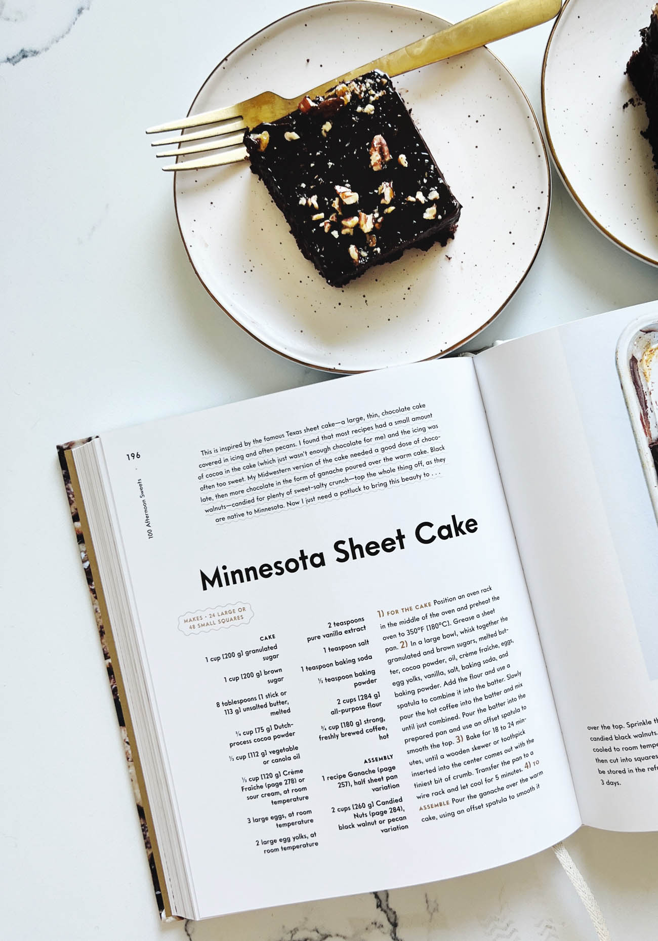 Minnesota Sheet Cake on a plate